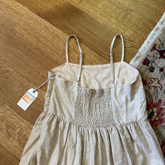 CALI 1850 {NWT} Lined Tiered Maxi Dress | Small, oatmeal | spaghetti strap - Picture 5 of 13